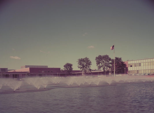 1956 Ford Styling Building and pool  0401-1774