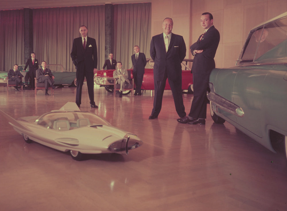 1956 Ford X 2000 concept car model with George Wal 0401-1788