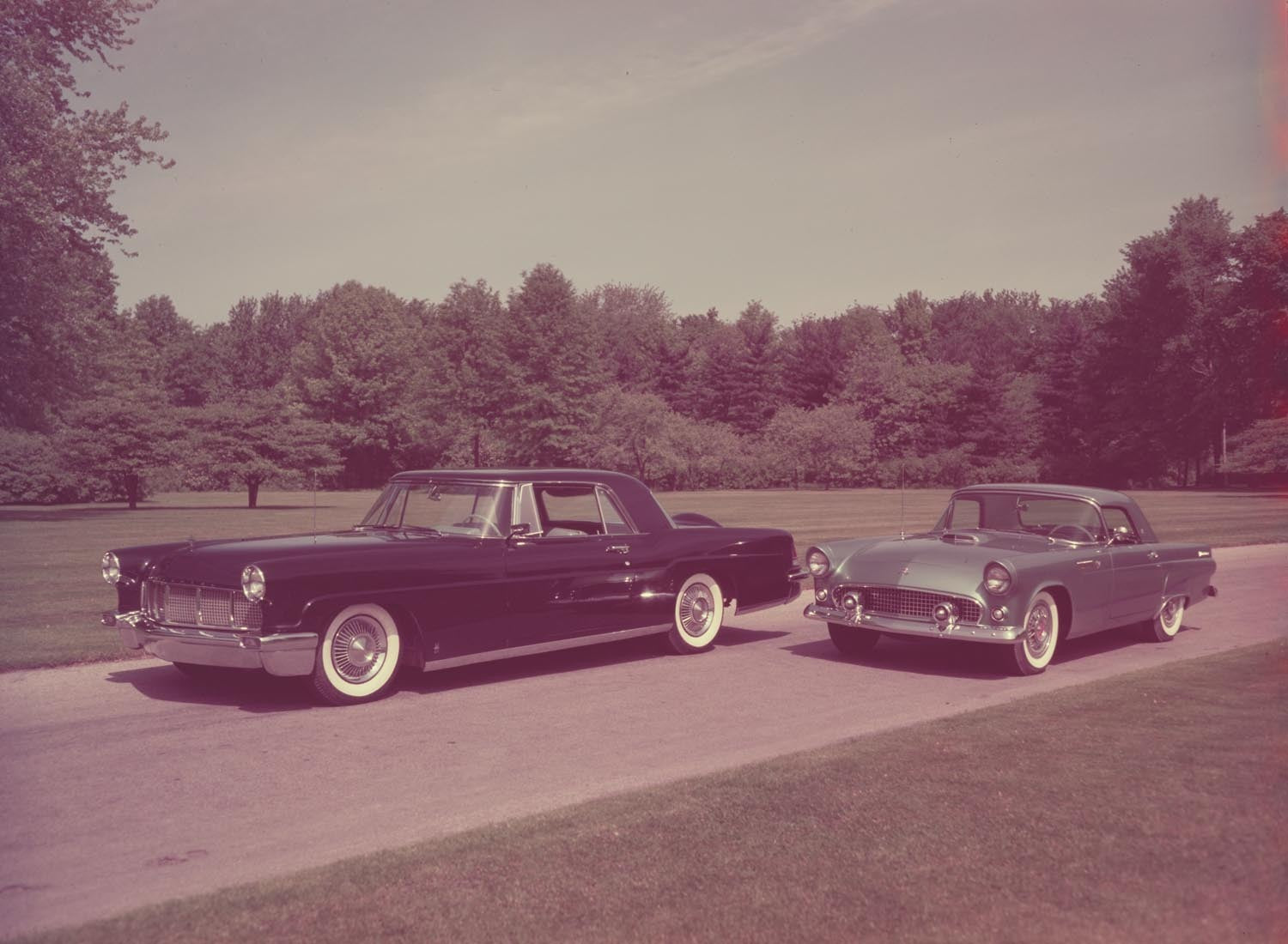 1956 Lincoln Continental MkII and 1955 Ford Thunde  0401-1791