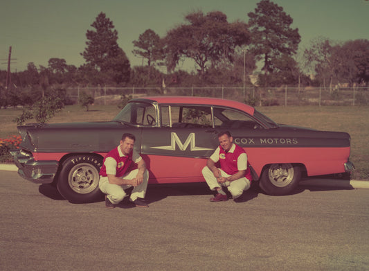 1956 Mercury race car Bill Stroppe on right  0401-1829