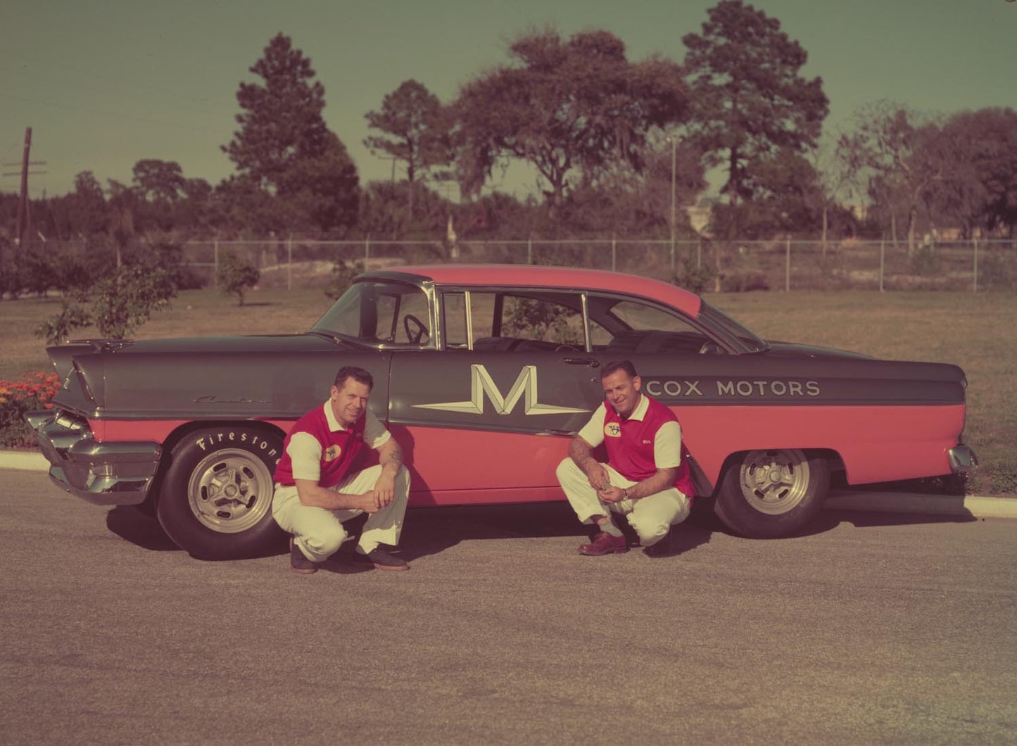 1956 Mercury race car Bill Stroppe on right  0401-1829