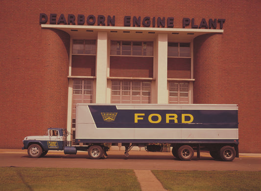 1958 Ford Dearborn Engine Plant truck showing new  0401-1961
