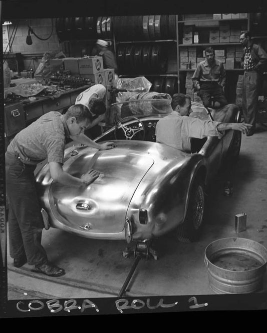 1962 COBRA CSX2000 INITIAL CALIFORNIA ASSEMBLY — Shelby American photo credit Dave Friedman