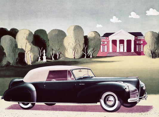 1941 Lincoln Continental convertible art work 0401-5475