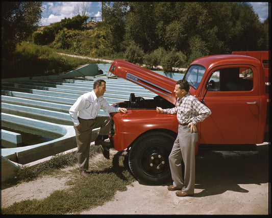 1948 Ford F 5 stake truck 0401-5833