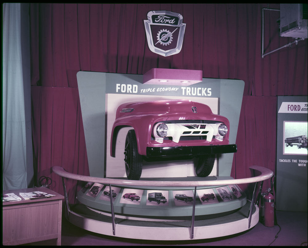 1954 Ford truck display at Detroit Auto Show 0401-6383