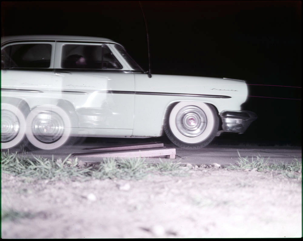 1954 Lincoln on Engineering Test track 0401-6412