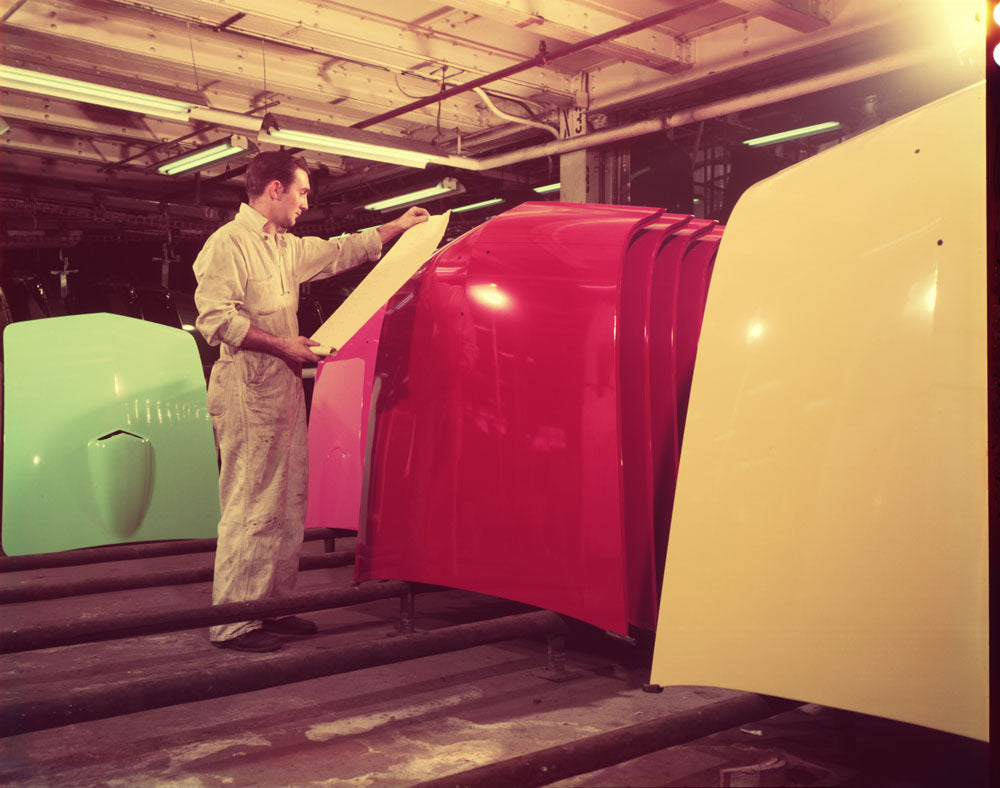 1955 Ford dearborn Assembly Plant hood line up are 0401-6489