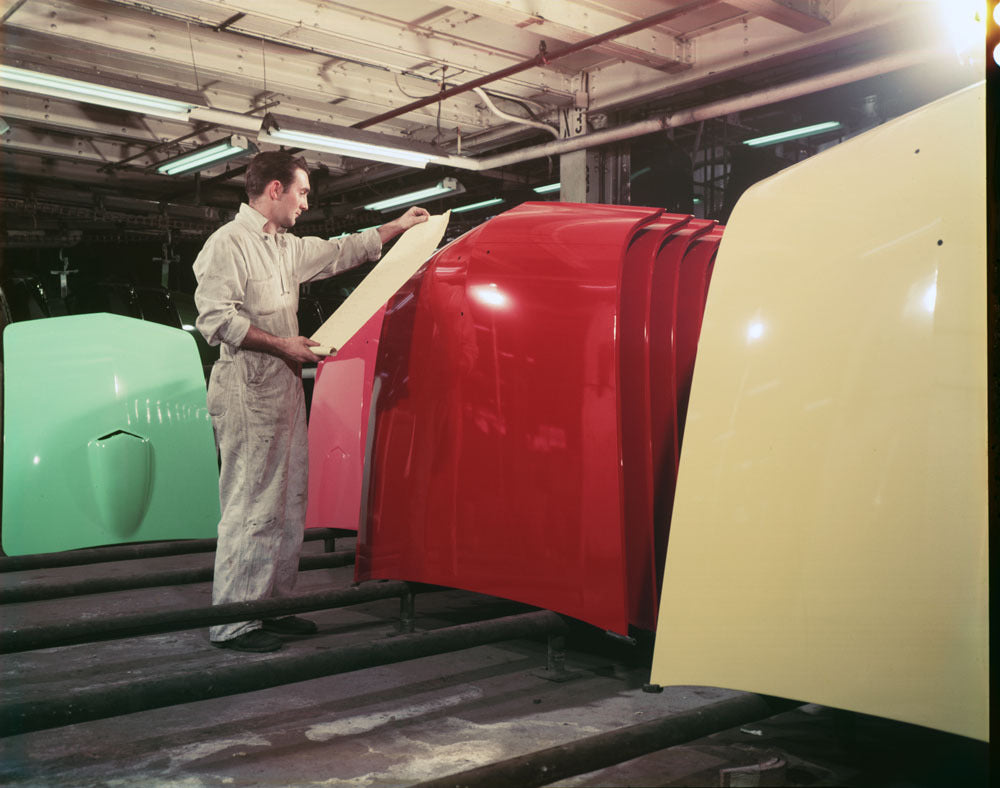 1955 Ford dearborn Assembly Plant hood line up are 0401-6490