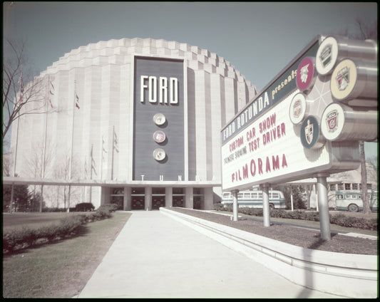 1956 Ford Rotunda Custom Car Show sign