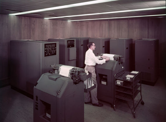 1958 Ford Rouge Office Building IBM machines 0401-7045