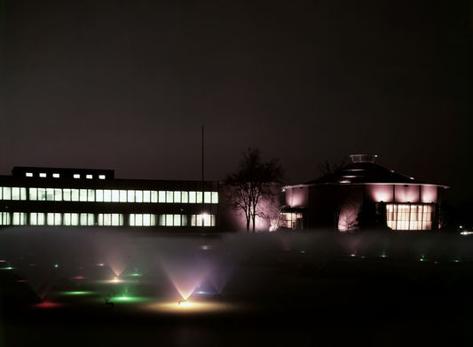 1958 Ford Styling Building and reflecting pool 0401-7046