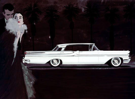 1958 Mercury Park Lane four door hardtop artwork 0401-7106