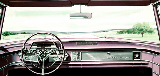 1959 Mercury instrument panel art work 0401-7208