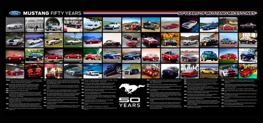 2013 Mustang Timeline Art Poster 0402-8073-1