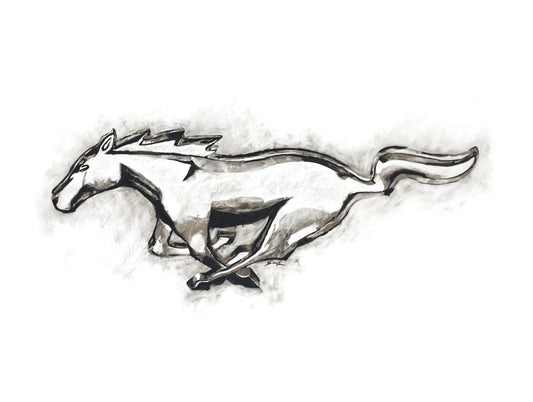 Mustang Logo Sign  0404-1479-1