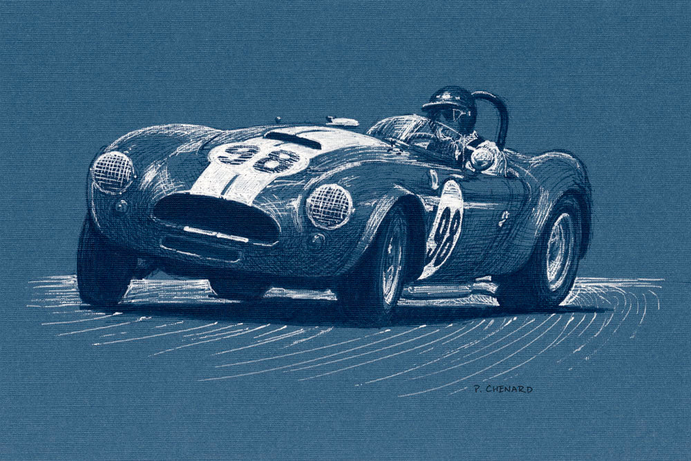 Ken Miles Cobra CSX2431 Shelby Art 0404-3272