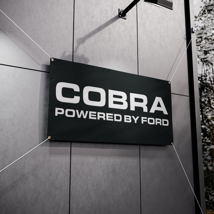 Vinyl Banner - COBRA Powered By Ford Display for Events and Celebrations