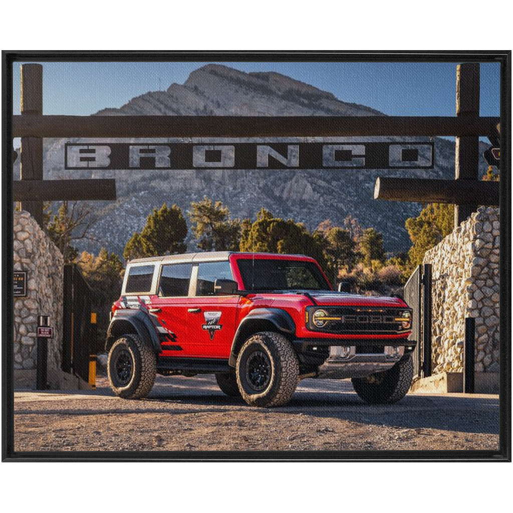 Ford Bronco Framed Traditional Stretched Canvas up to 48" x 60"