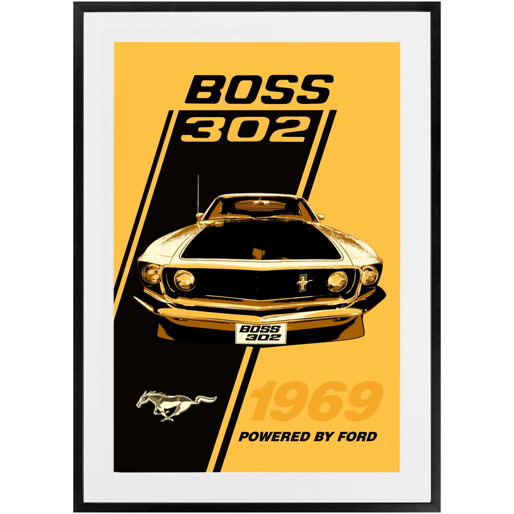 1969 Boss 302 Premium Framed Prints 24" x 36"