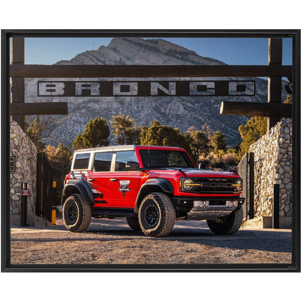 Ford Bronco Framed Traditional Stretched Canvas up to 48" x 60"