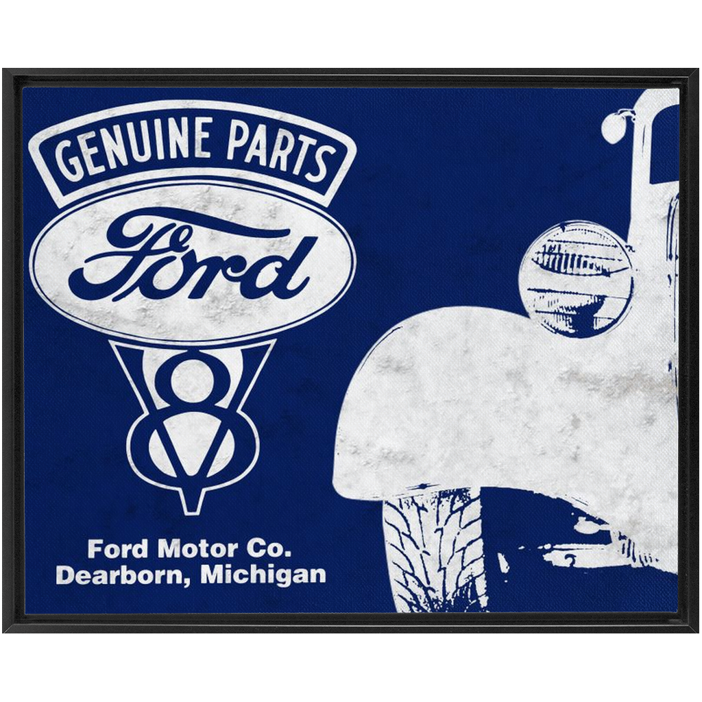 Ford V8 Hot Rod Framed Traditional Stretched Canvas up to 48" x 60"