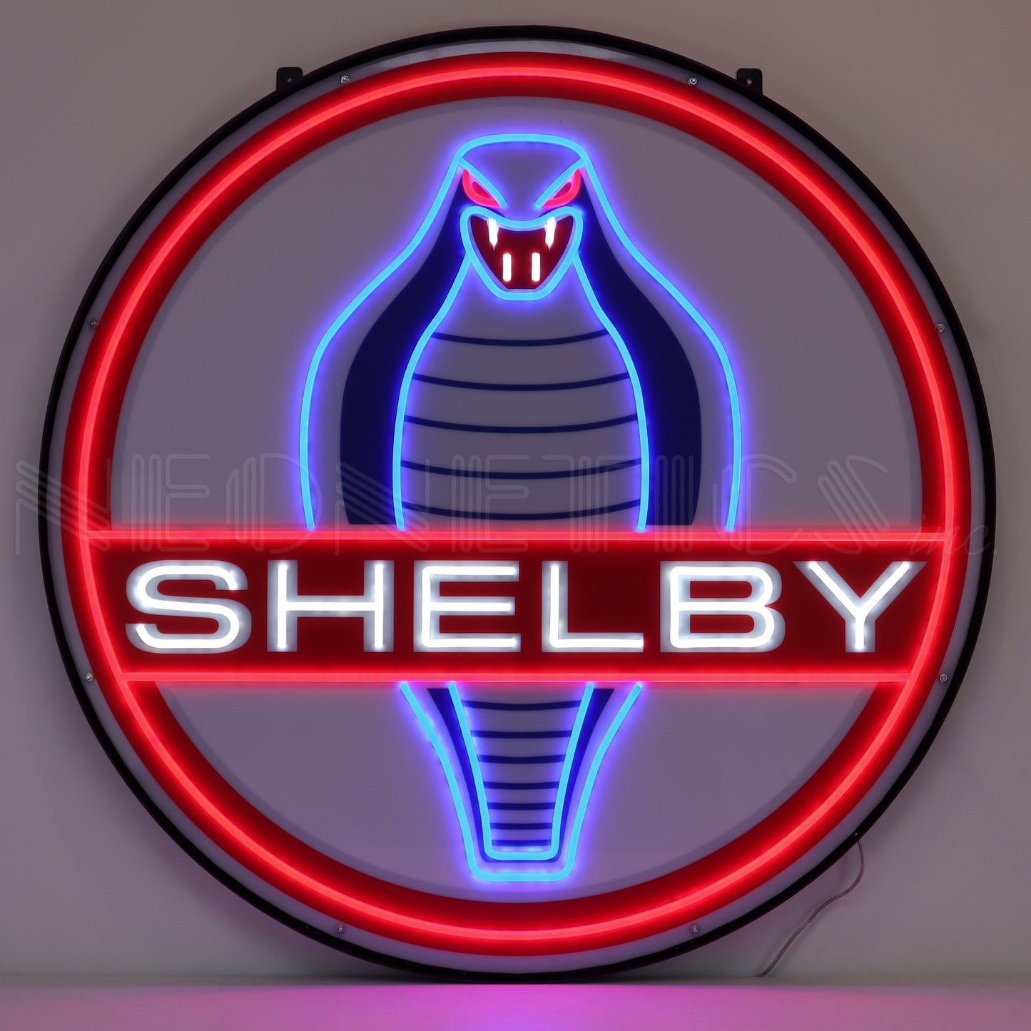 SHELBY ROUND 36" LED FLEX-NEON SIGN IN STEEL CAN 29SHCOB