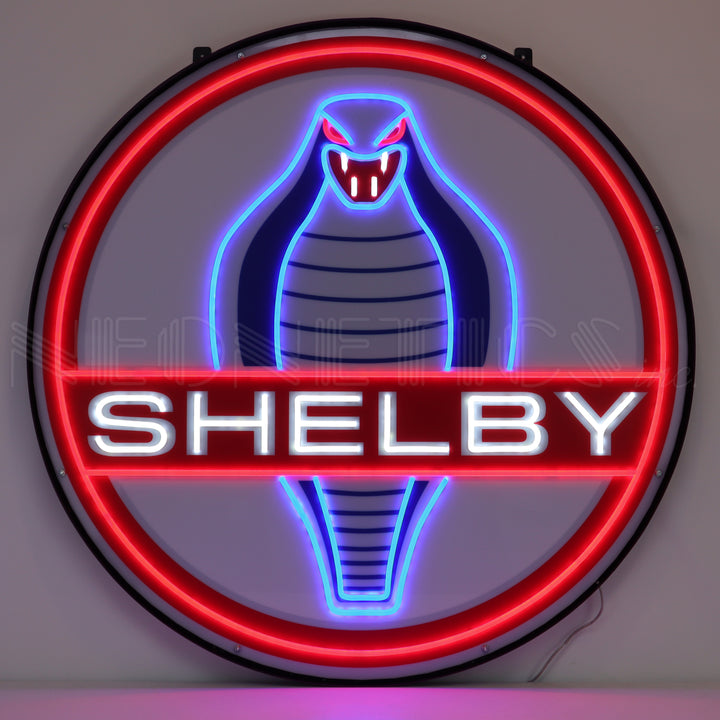 SHELBY ROUND 36" LED FLEX-NEON SIGN IN STEEL CAN 29SHCOB
