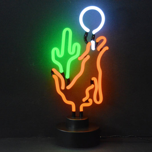 COYOTE MOON CACTUS NEON SCULPTURE 4COYOT