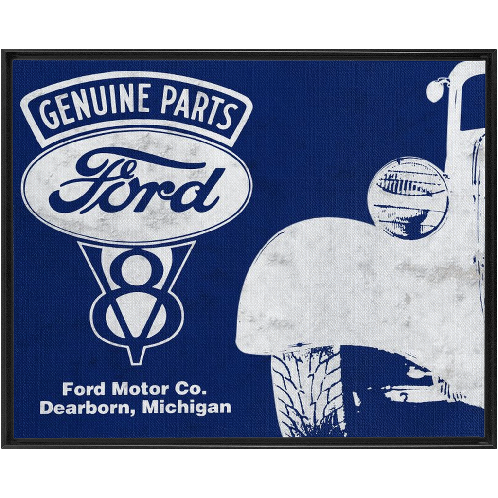 Ford V8 Hot Rod Framed Traditional Stretched Canvas up to 48" x 60"