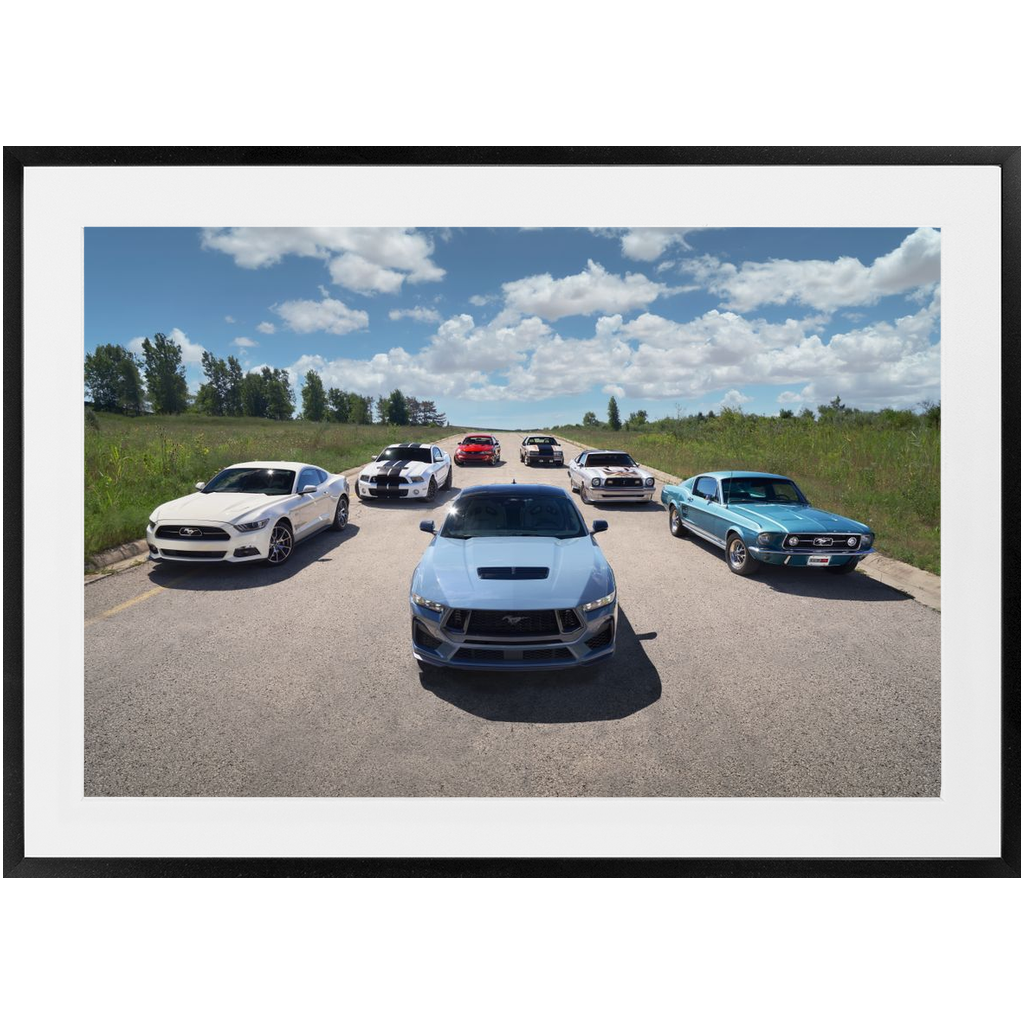 2024 Mustang Heritage Premium Framed Prints 24" x 36"