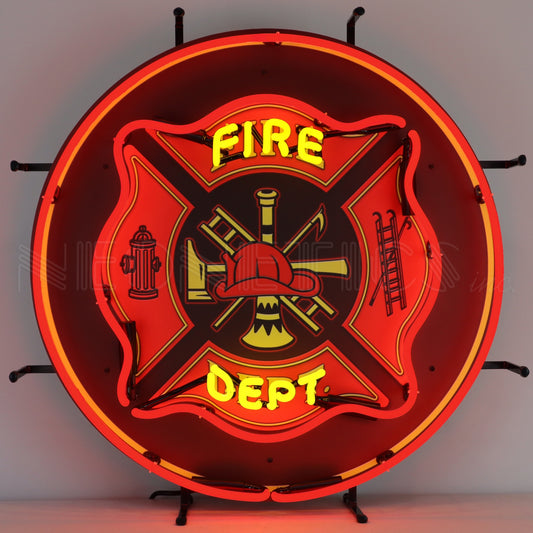 FIRE DEPARTMENT NEON SIGN 5FIRED