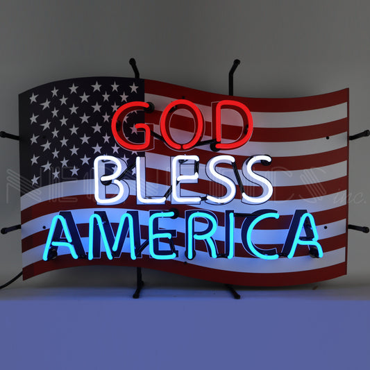GOD BLESS AMERICA NEON SIGN 5GBUSA