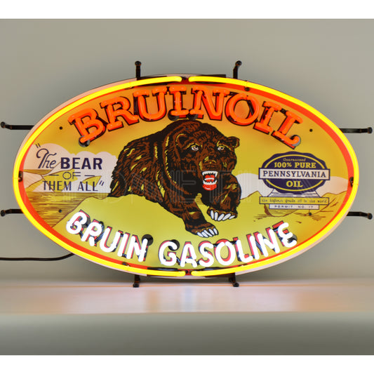 GAS - BRUINOIL BRUIN GASOLINE NEON SIGN 5GSBRN