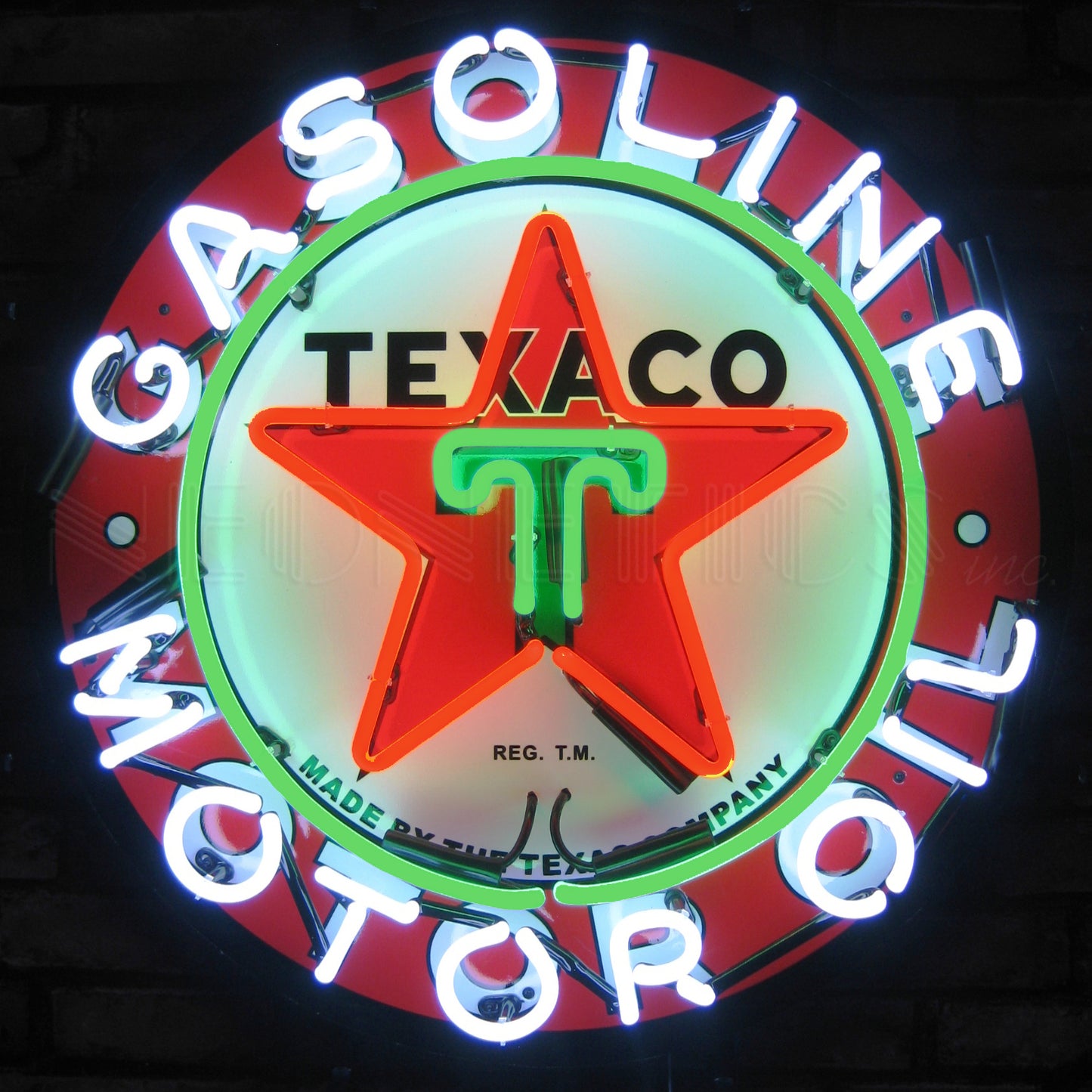TEXACO GASOLINE NEON SIGN 5TXOIL