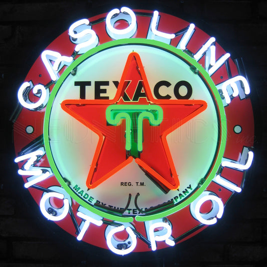 TEXACO GASOLINE NEON SIGN 5TXOIL