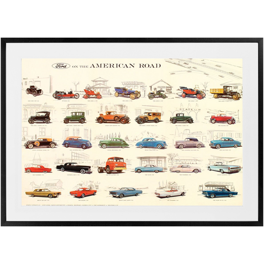 Ford on The American Road Premium Framed Prints 24" x 36"