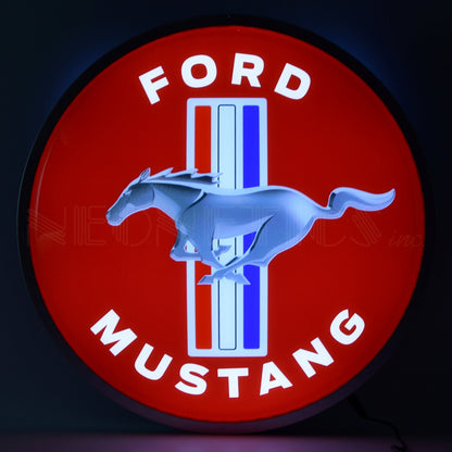 FORD MUSTANG 15 INCH BACKLIT LED LIGHTED SIGN 7MSTNG
