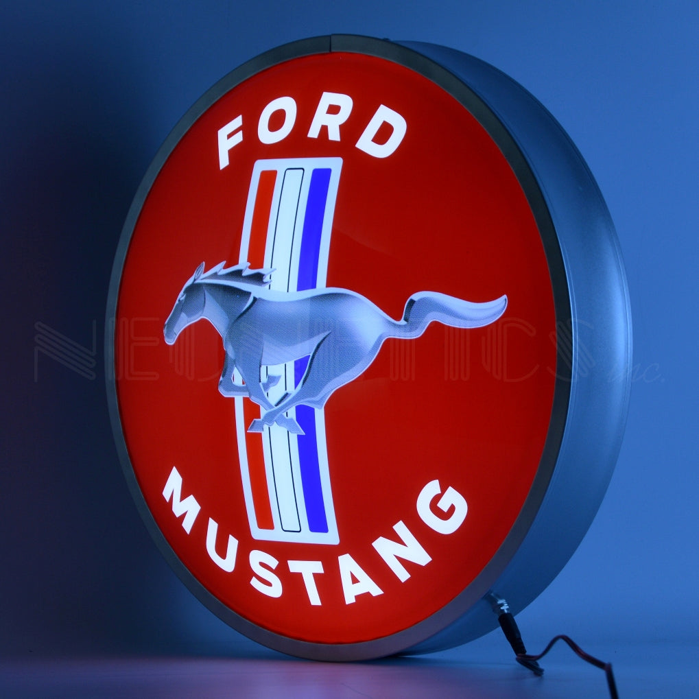 FORD MUSTANG 15 INCH BACKLIT LED LIGHTED SIGN 7MSTNG