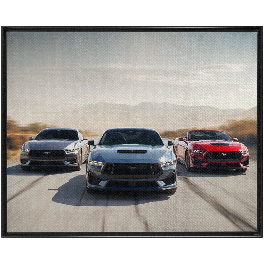 2024 Mustang Family Framed Traditional Stretched Canvas up to 48" x 60"