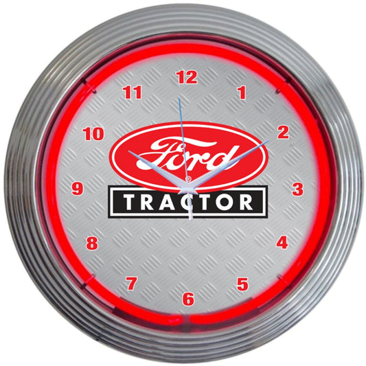 FORD TRACTOR NEON CLOCK 8FTRCT