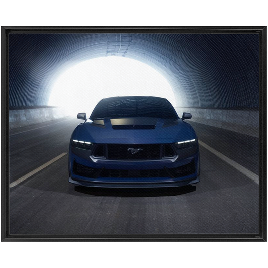 Mustang Dark Horse Framed Traditional Stretched Canvas up to 48" x 60"