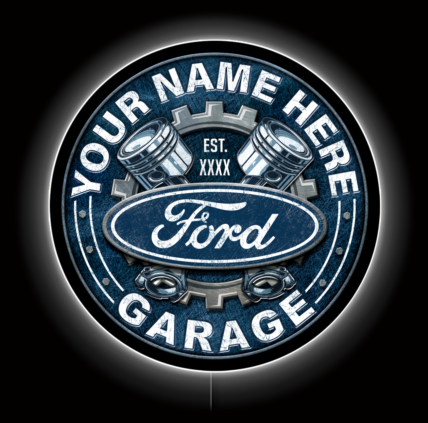 Customizable Ford Garage LED Sign Giant 36"