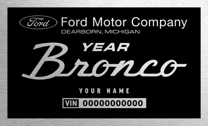 BUILD MY 1966-1977 BRONCO FIRST GENERATION ALLOY OWNERS EDITION