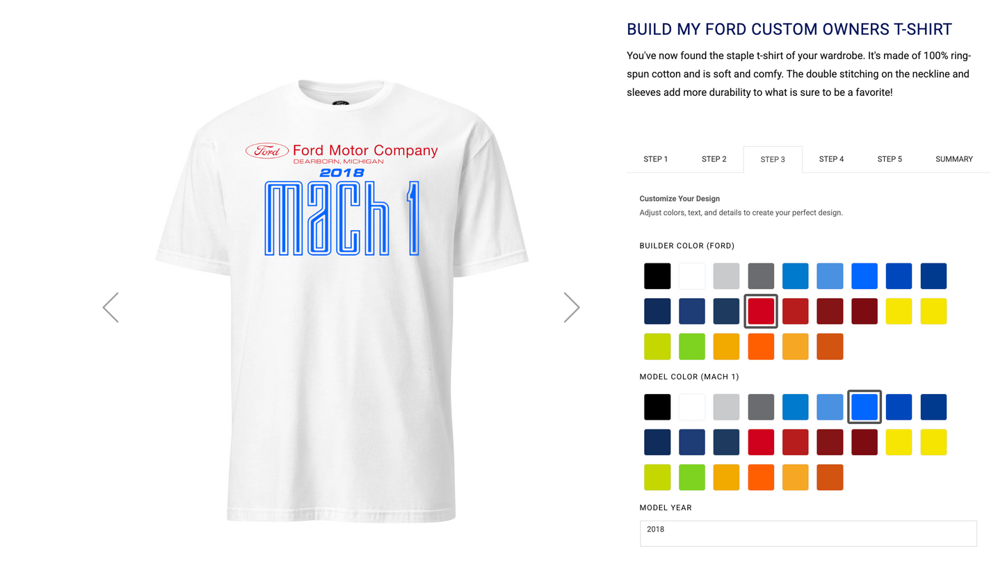 BUILD MY FORD CUSTOM OWNERS T-SHIRT