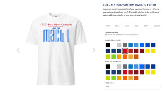 BUILD MY FORD CUSTOM OWNERS T-SHIRT
