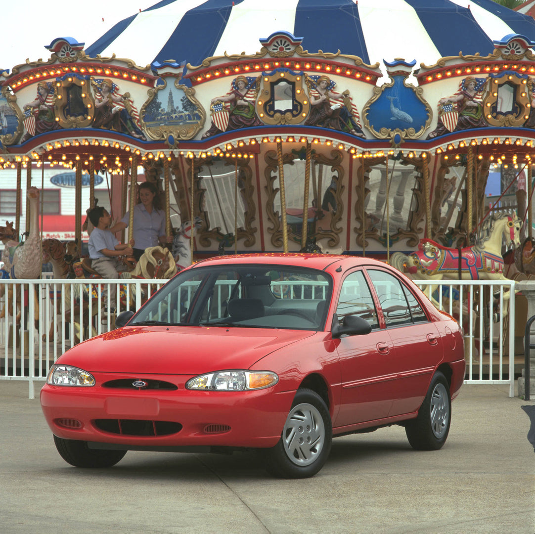 This archival image documents the 2000 Ford Escort and is preserved in the Ford Heritage Vault as part of Ford Motor Company's historic photographic archive. Free for personal, non-commercial use. Ford Heritage Vault reference AR-2008-8.1.2.7311.
