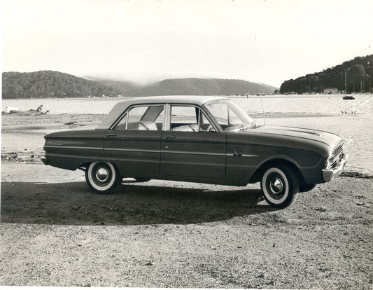 1962 Ford XL Falcon on scenic beach HV 1962-0096