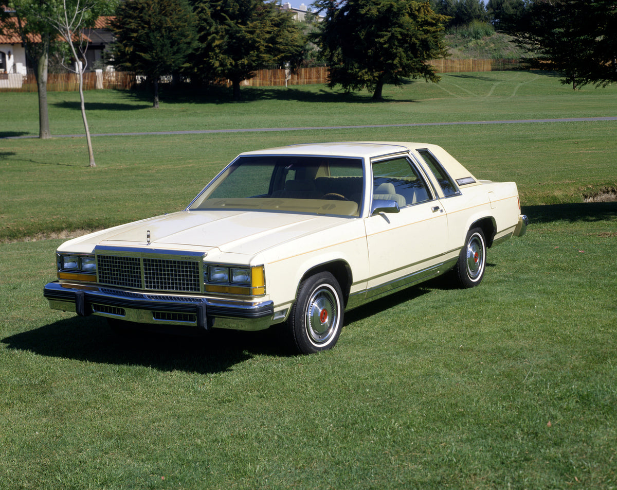 This archival image documents the 1980 Ford LTD Landau two-door and is preserved in the Ford Heritage Vault as part of Ford Motor Company's historic photographic archive. Free for personal, non-commercial use. Ford Heritage Vault reference AR-2008...