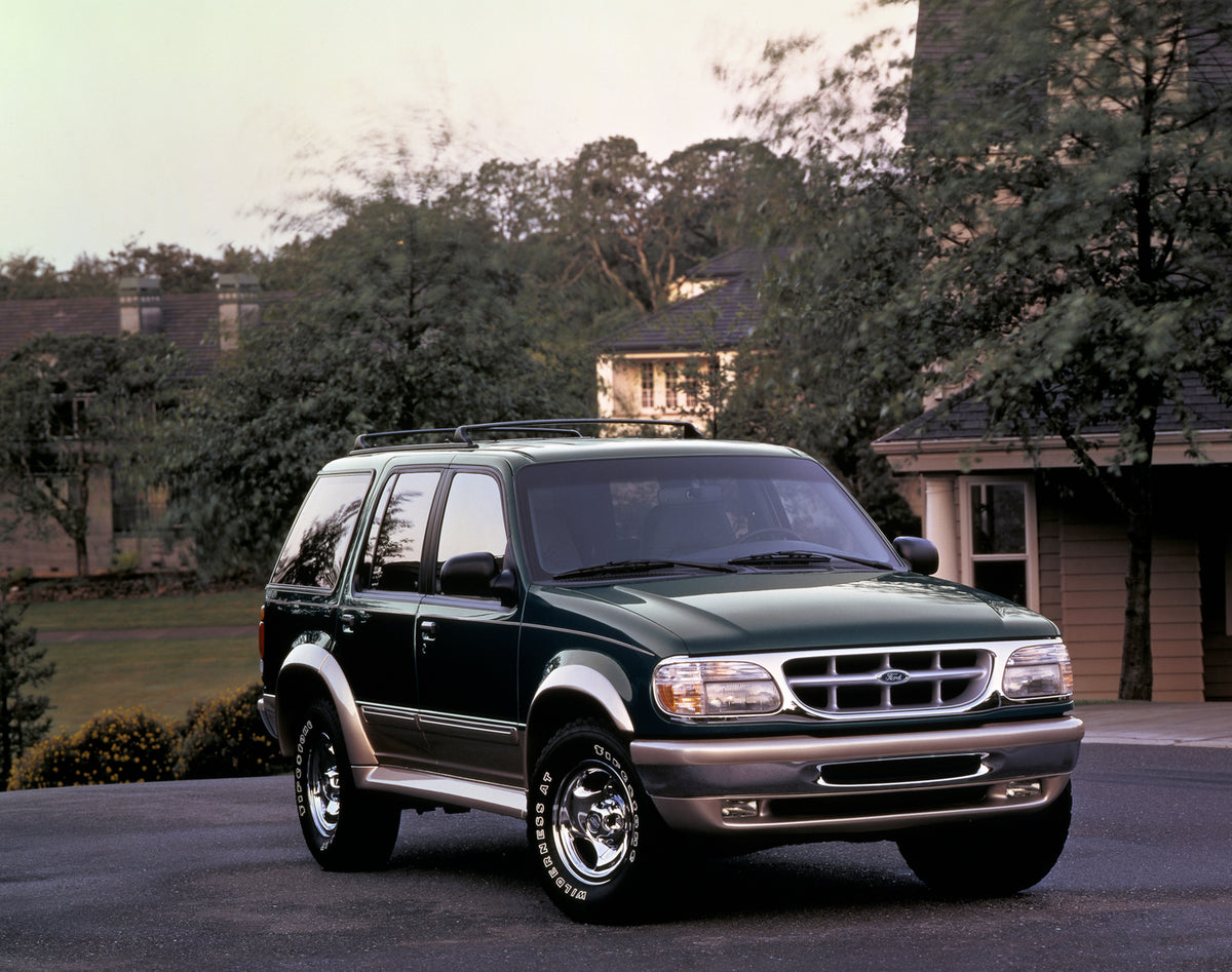 This archival image documents the 1996 Ford Explorer Eddie Bauer and is preserved in the Ford Heritage Vault as part of Ford Motor Company's historic photographic archive. Free for personal, non-commercial use. Ford Heritage Vault reference AR-200...